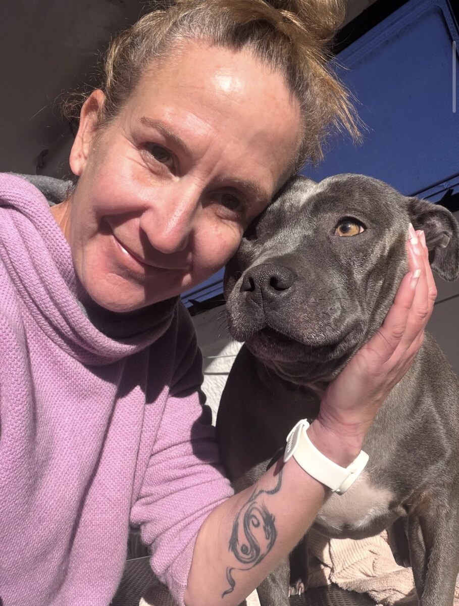 Amanda from Northbound Hounds with a dog
